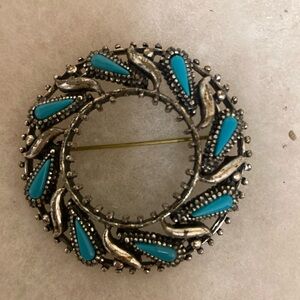 Turquoise brooch